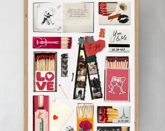 Editable Matchbook Poster Template | Digital Download | Minimalist Printable Decor | Canva Template