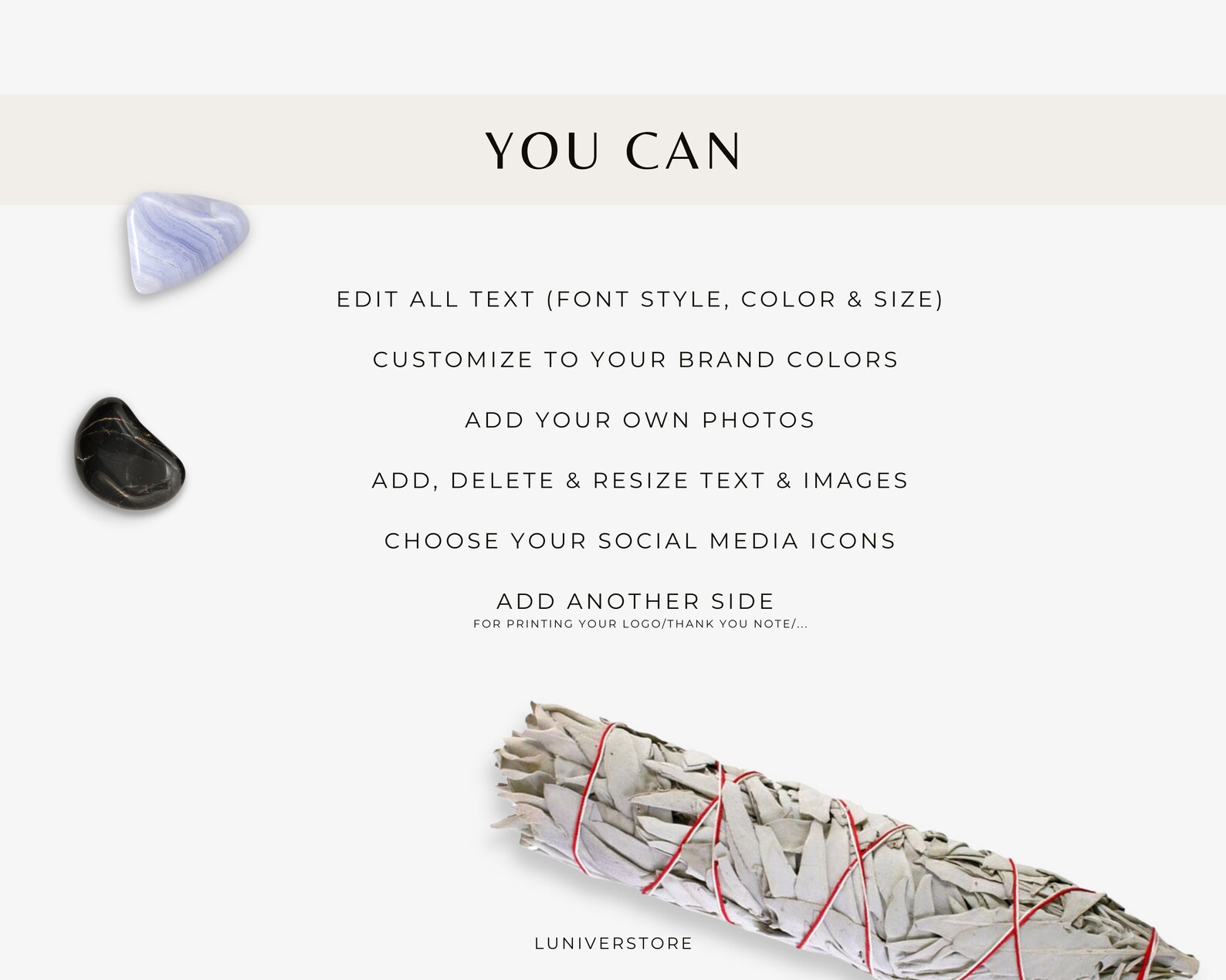 265 Editable Crystal Meaning Cards Crystal Benefits Card Etsy