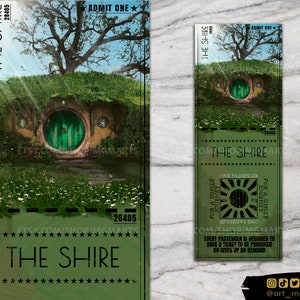 TICKET/BOOKMARK - Rings Shire - Fan Art