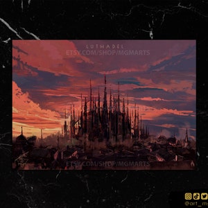 POSTER - Luthadel - Unofficial fan art illustrating Luthadel. From Mistborn by Brandon Sanderson