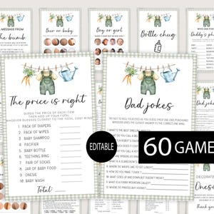 Locally Grown Baby Shower Games Bundle,Farmers Market Baby Shower Bundle,Editable Baby Shower Games Template,Farmer Boy Baby Shower Games