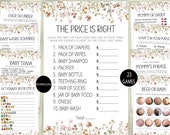 Floral Baby Shower Games,Wildflower Baby Shower Game Bundle,Game Package,Printable Game,Emoji Game,Baby Trivia Game,Baby Prediction