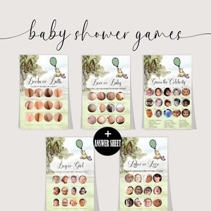 Winnie the Pooh Baby Shower Games,Funny Baby Shower Games,Funny Baby Shower Game Bundle,Printable Games,Instant download
