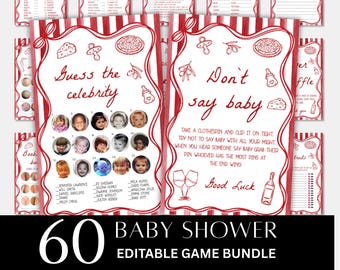Ciao Bambino Baby Shower Games Bundle (Editable)
