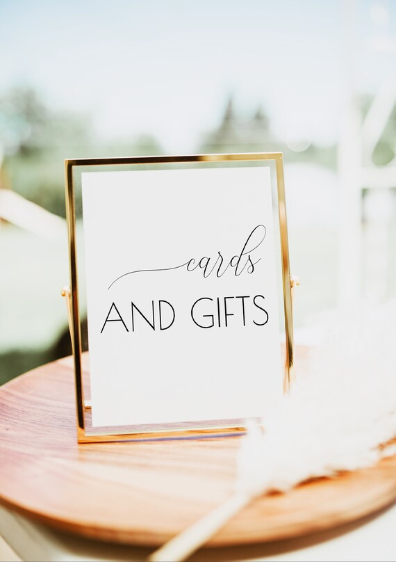 Cards and Gifts Signmodern Baby Shower Signprintable Etsy