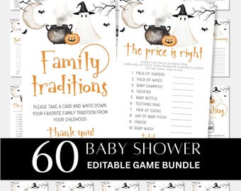Halloween Baby Shower Games,A little boo Baby Shower Theme,Neutral Baby Shower Theme (Digital download)