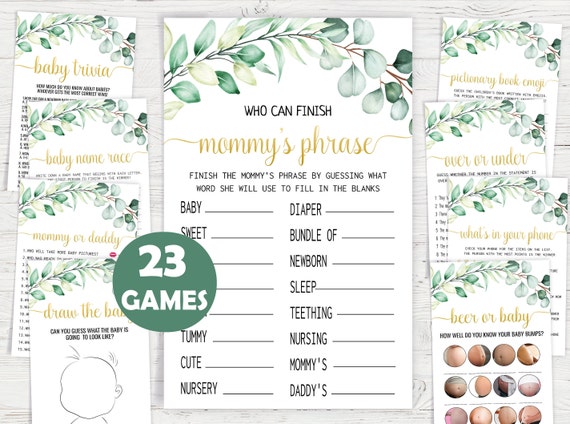 Find the Babies Find the Baby Game Greenery Baby Shower Games Eucalyptus  Baby Shower Games Neutral Baby Shower Games Gender Neutral, EG 
