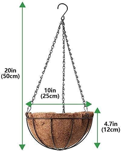 5PCS Metal Hanging Planter Basket with Coco Coir Liner 25 CM | Etsy