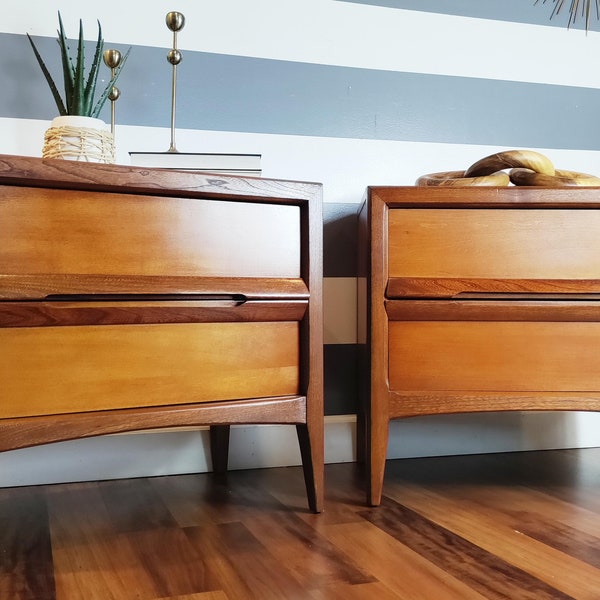 SOLD - Do Not Purchase - Restored Mid Century Modern Nightstands/End Tables - Basic Witz