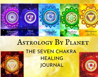 DE ZEVEN CHAKRA Healing Journal Gids Info en kalender | Chakra-edelstenen en meditaties | Open geblokkeerde chakra's| Digitale download van 21 pagina's