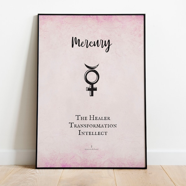 MERCURY Astrology Wall Art | The Healer. Transformation. Intellect | Cosmic Alchemy Decor | Archetype Pages | Original | Instant Download