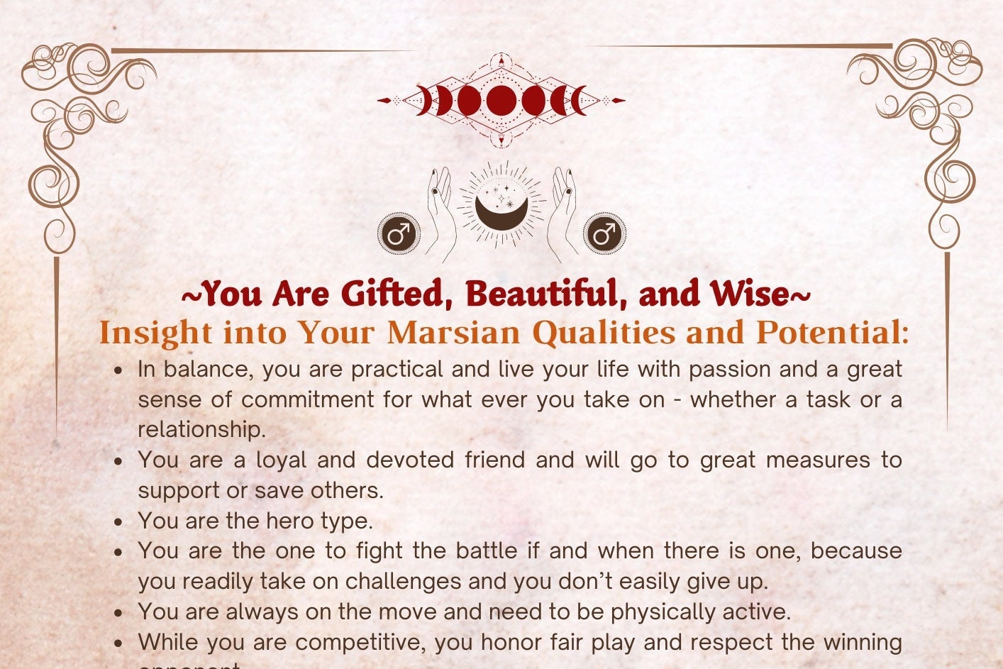 Meet MARS Your Ruling Birth Chart SOUL Purpose Natal Chart for