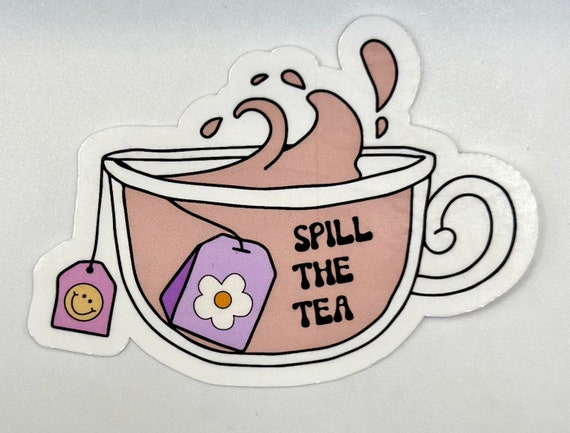 Violette Stickers French Teacups - Decorative Vinyl Sticker Sheets For Crafts, Scrapbooking, Decor