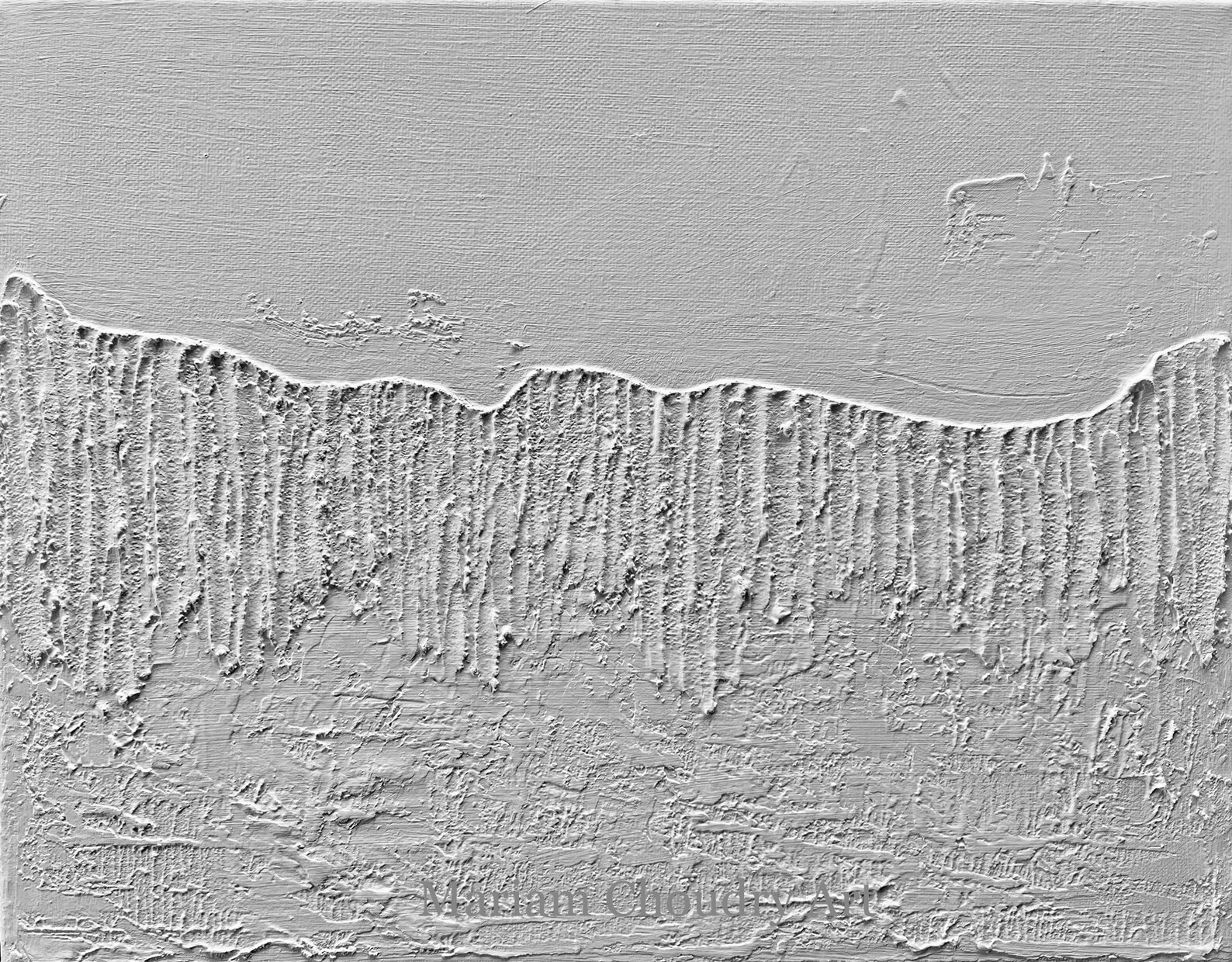 Original White Abstract Textured Art Canvas Landscape Painting Etsy