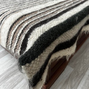 Ukrainian Wool Blanket 225cm*192cm, Wool Boucle Throw Blanket Grey, Scandinavian Rugs, Bedspread, Gifts for HOME
