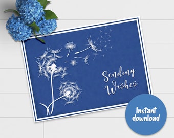 Get Well Card Printable, Downloadable Sympathy Card, Digital Card, Condolences Card, Encouragement, Instant Download, Grief card