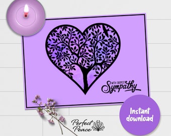 Sympathy Card Printable, Downloadable Sympathy Card, Digital Card, Condolences Card, Sorry for Your Loss, Instant Download, Grief card