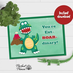 Cartão de aniversário para impressão, cartão de aniversário para download, cartão digital, cartão de aniversário infantil, cartão de dinossauro, download instantâneo, você é especial