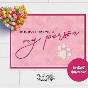 De la Saint-Valentin pour animaux de compagnie, carte téléchargeable, carte numérique, carte de la Saint-Valentin, téléchargement immédiat, du chat, du chien de la Saint-Valentin, Saint-Valentin