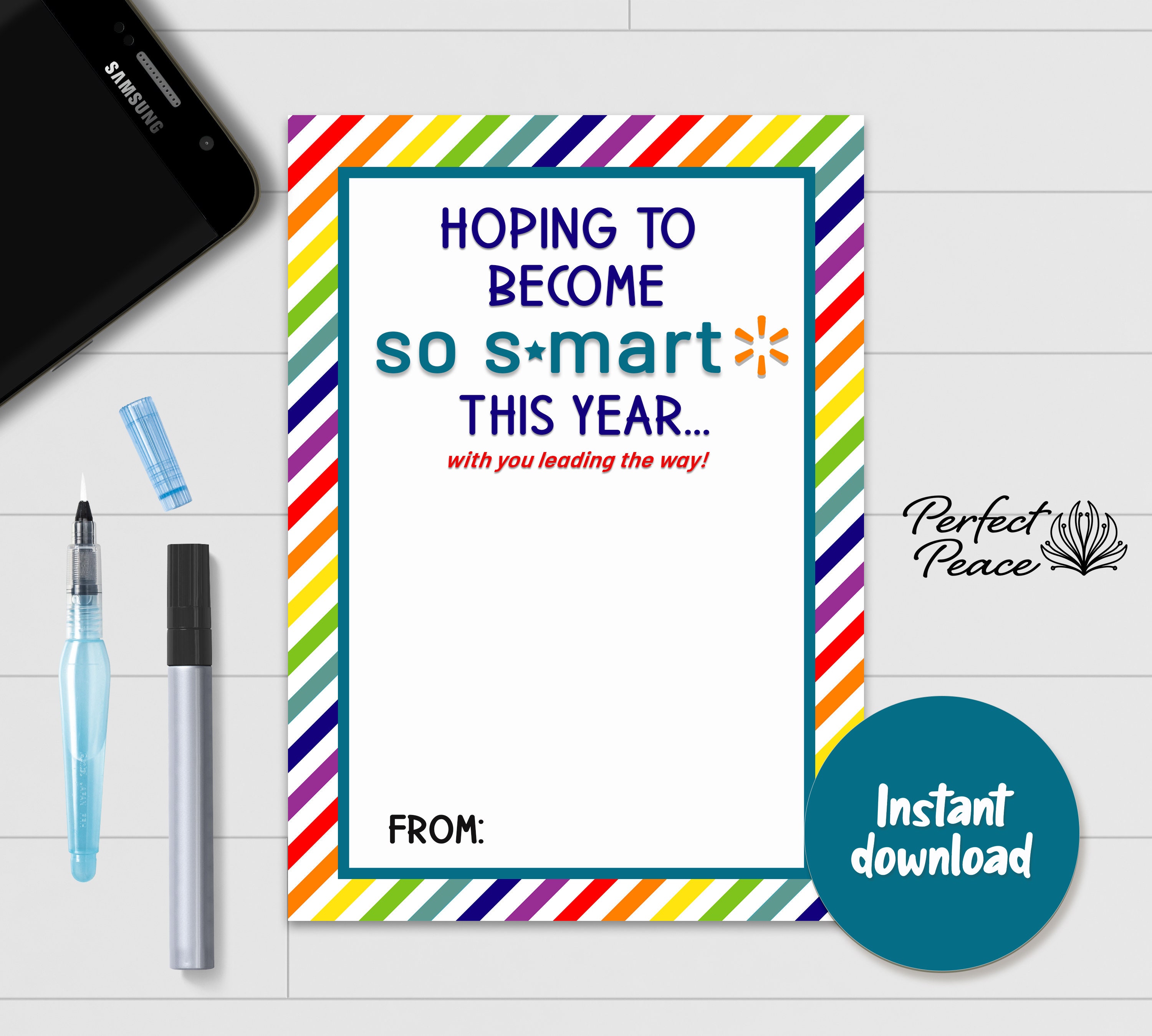 Teacher Gift Card Walmart Gift Card Teacher Appreciation - Etsy