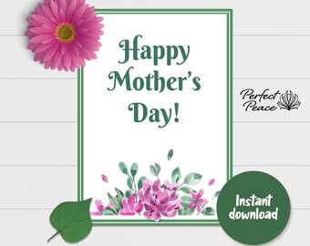 Mother's Day Card, Downloadable Card, Digital Card, Love Card, Valentine Card, Instant Download, Card for Mom, Love Mom