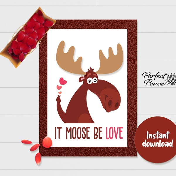 Moose Valentine - Etsy