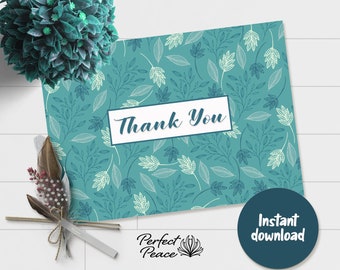 Thank you Card Printable, Downloadable Thank you Card, Digital Card, Thanks Card, Thanks, Instant Download,