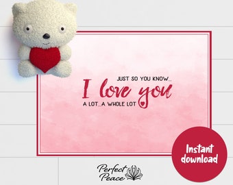 Valentine, Downloadable Card, Digital Card, Love Card, Valentine Card, Instant Download, Be Mine, Love You Card, Valentine's Day