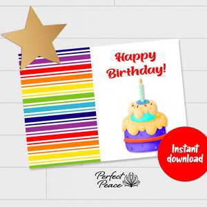 Birthday Card Printable, Downloadable Birthday Card, Digital Card, Child Birthday Card, Celebrate Card, Instant Download image 1