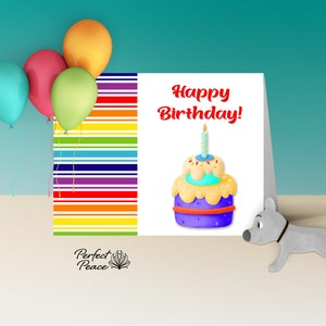 Birthday Card Printable, Downloadable Birthday Card, Digital Card, Child Birthday Card, Celebrate Card, Instant Download image 3