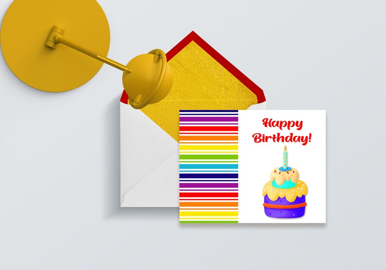 Birthday Card Printable, Downloadable Birthday Card, Digital Card, Child Birthday Card, Celebrate Card, Instant Download image 2