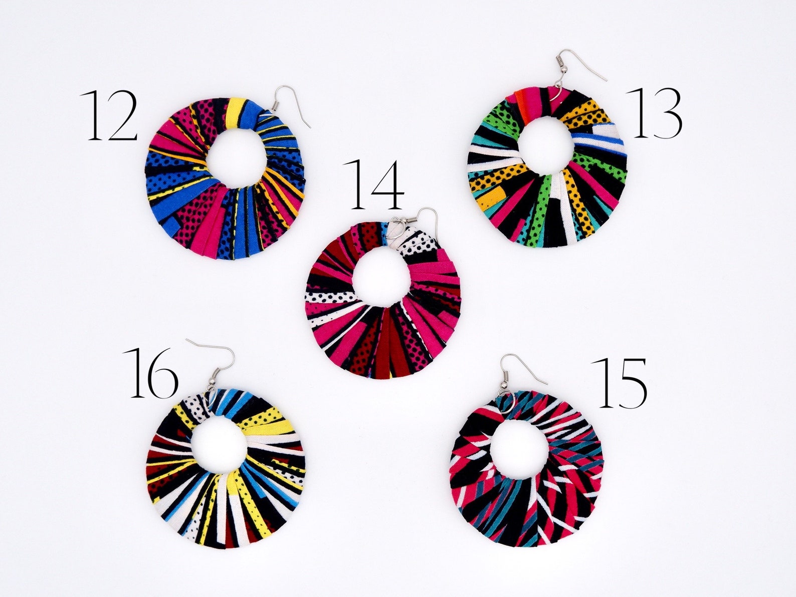 African Print Earrings/hook Earrings,cotton Fabric Drop Earrings,summer