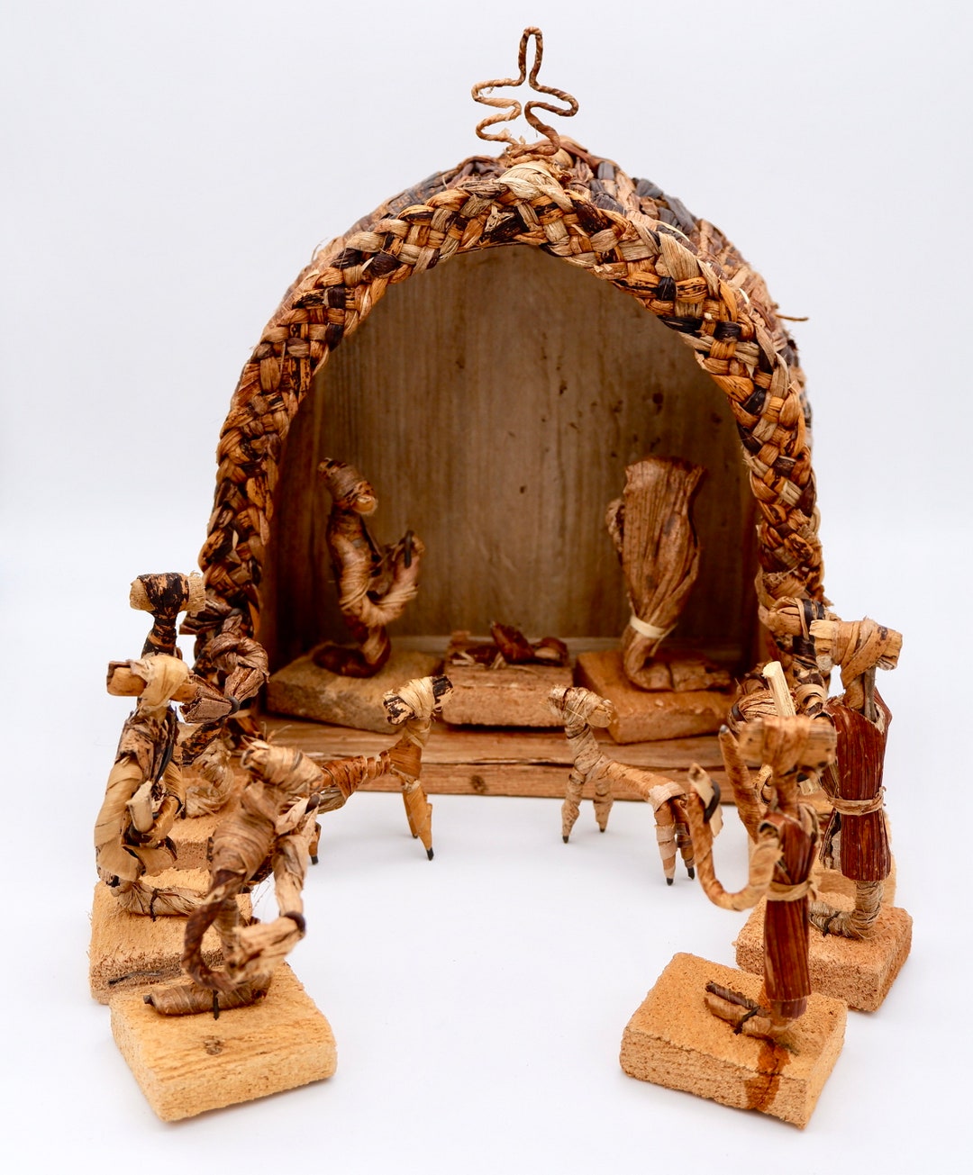 Banana Fibre Nativity Set Christmas Nativity Set With 3piece Etsy