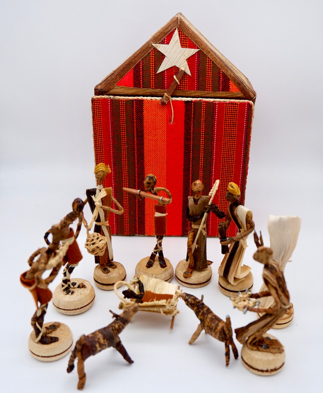 Maasai Banana Leaf Nativity Set