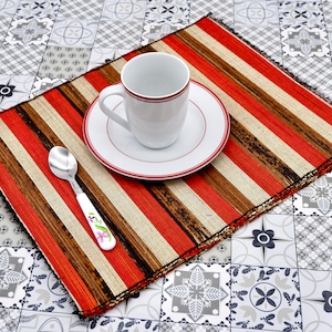 Banana fibre Placemats Set of 4 Dinning table mats, wipeable, Non-slip Heat resistant WovenTable Mats for Kitchen Dinning Table Place Mats