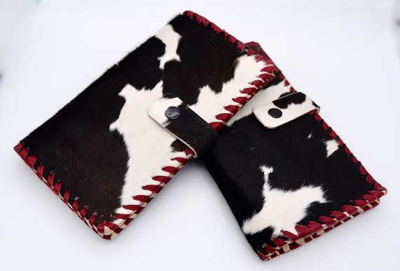 Cow Hide Leather Wallet: Long Handmade Women's Clutch