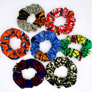 Hair Scrunchies African Print,Ankara Elastic Hair Bands Colourful Ponytail Holder Bands Hair Accessories Hair Ties For Women Girls
