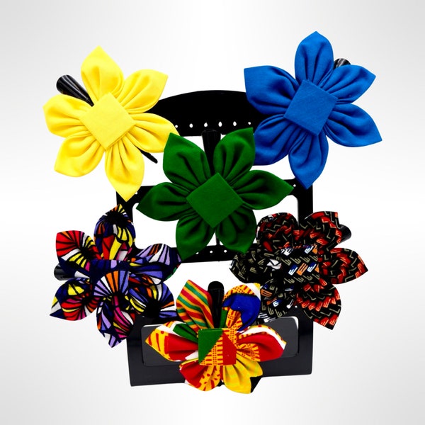 Ankara/Kitengi Fabric African print hair clip flower/brooch/hair accessories for women and girls