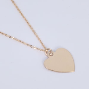 Mom Heart Necklace | Love Charm | Gold Necklace | Gold filled | Heart Jewelry | Handmade jewelry | Gold Heart Charm | Mothers day gift
