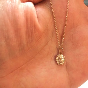 Lion head Gold Necklace | Dainty animal necklace | minimalist necklace| Leo Necklace | Zodiac Gold Necklace | Gold filled necklace | Gift