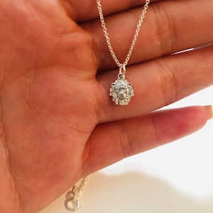 シルバー ライオンヘッド ネックレス | レオ ネックレス | 星占い スターリング シルバー ネックレス | ロジウム メッキ ライオン チャーム | 星座 チャーム ネックレス |
