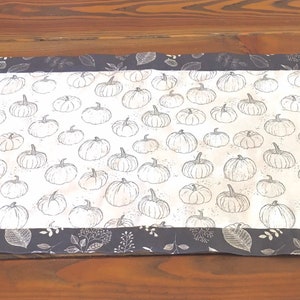 Fall themed table runner, kitchen table runner, fall kitchen decor, fall piano runner, fall decor