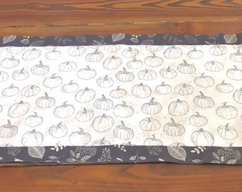 Fall themed table runner, kitchen table runner, fall kitchen decor, fall piano runner, fall decor