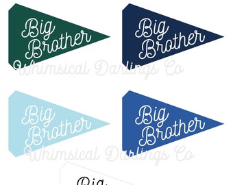 Big Brother Pennant Flag Printables