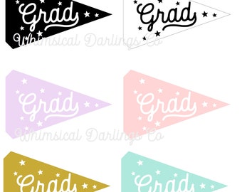 Class of 2022 Pennant Flag Printable // Graduation Pennant Flag // Grad Pennant Flag // Class of 2022 Flag