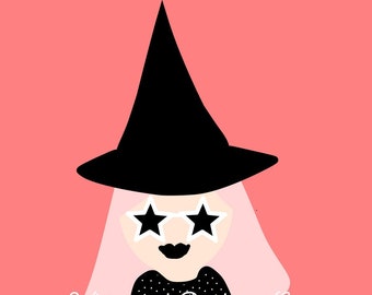 Halloween Witch Print // Halloween Prints // Halloween Decor // Halloween Gallery Wall // Halloween Printables // Trick or Treat Sign