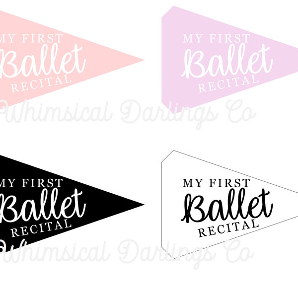 My First Ballet Recital Flag // Dance Recital Pennant // Dance Pennant Flag