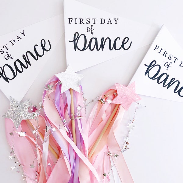 First Day of Dance Pennant Flag Printable