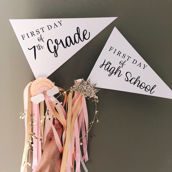 First Day of School Flag PRINTABLES - BIG Kids