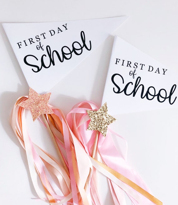 First Day of School Flag Printable - Etsy Hong Kong